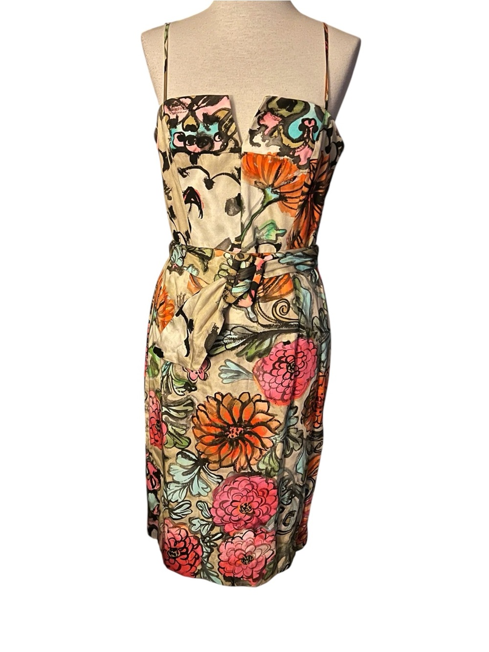 Milly of New York Floral slip Dress Romantic boho Garden Party Midi size 8 - Picture 1 of 12